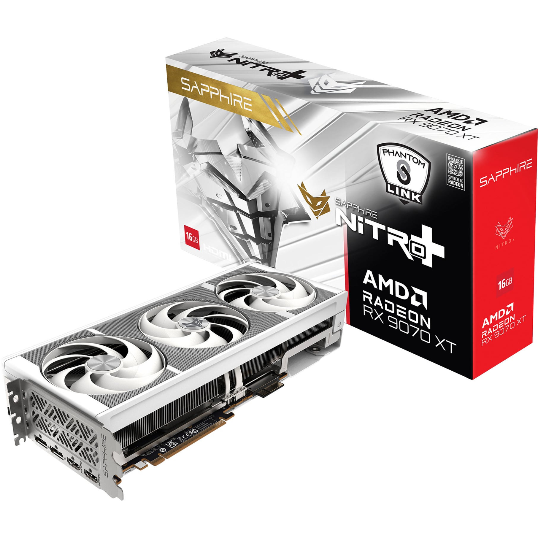 Radeon RX 9070 XT Nitro+ Phantom Link Polar OC, Grafikkarte