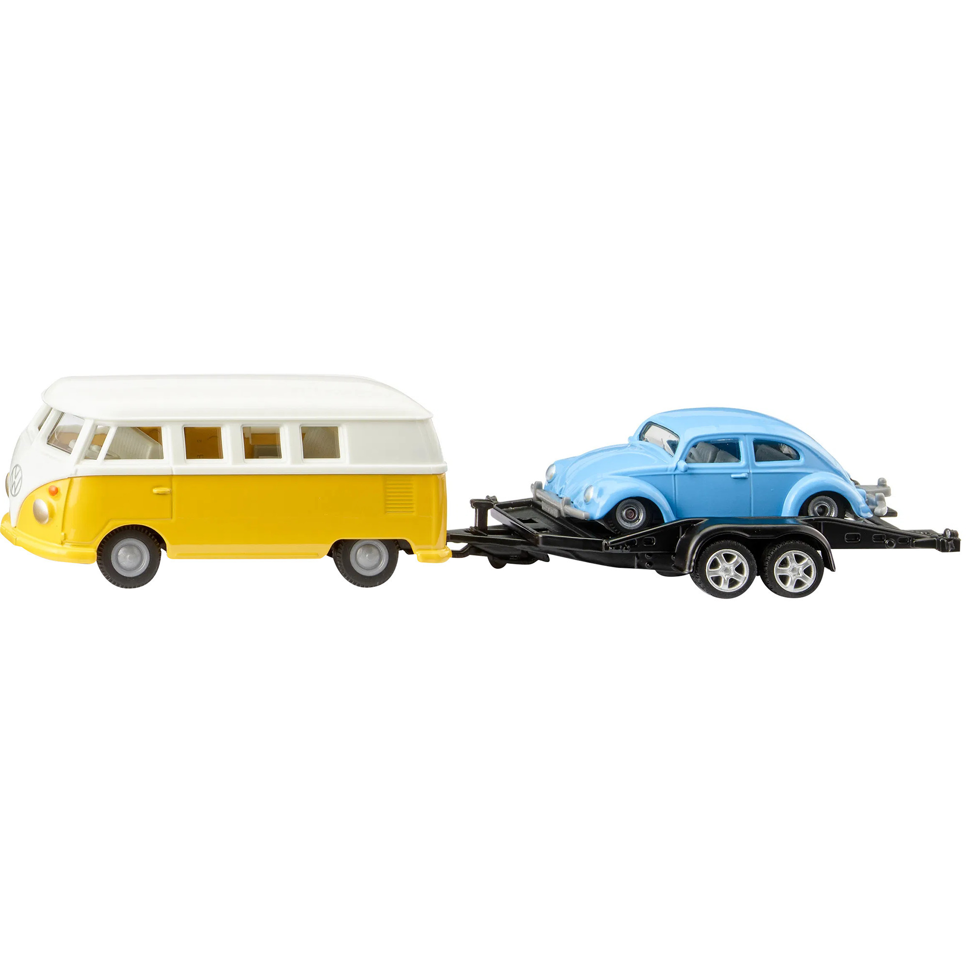 SUPER VW T1 mit Anhänger und VW Käfer, Modellfahrzeug