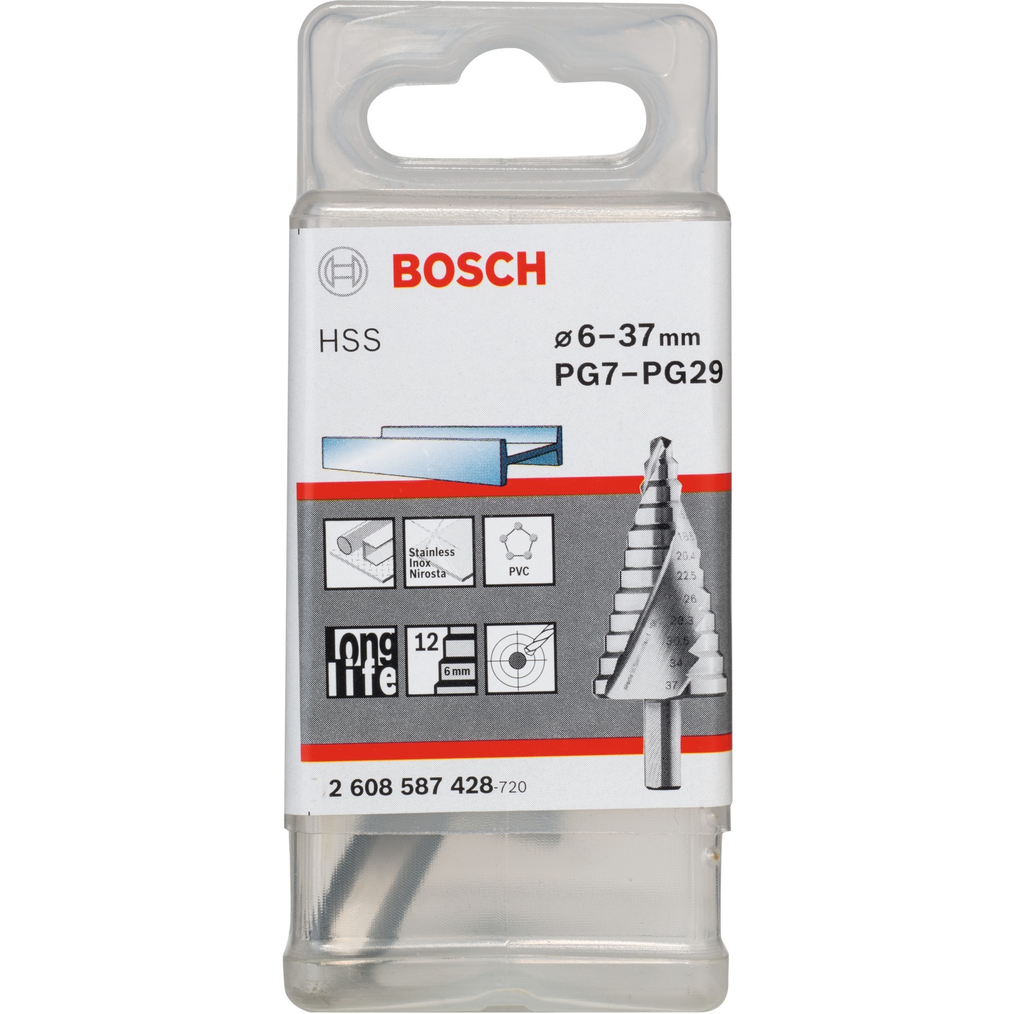 HSS-Stufenbohrer, Ø 6mm - Ø 37mm, PG7 - PG29