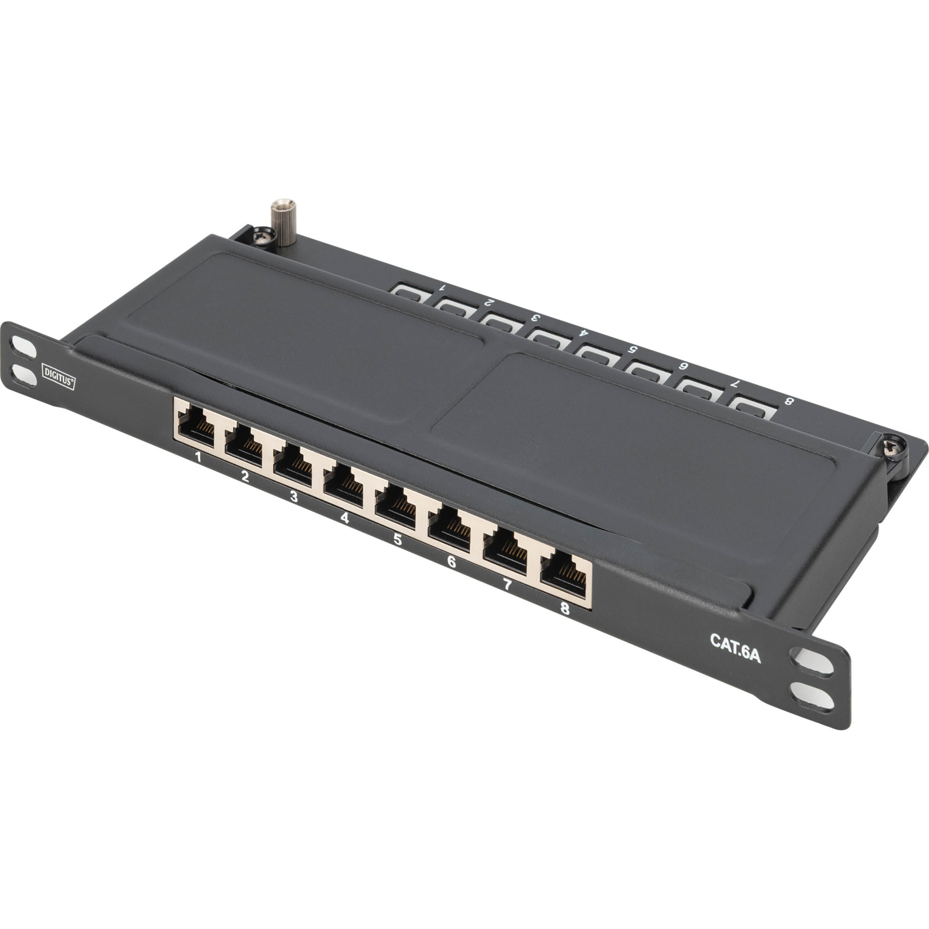 CAT 6A, Klasse EA Slim Patchpanel, 8 Port