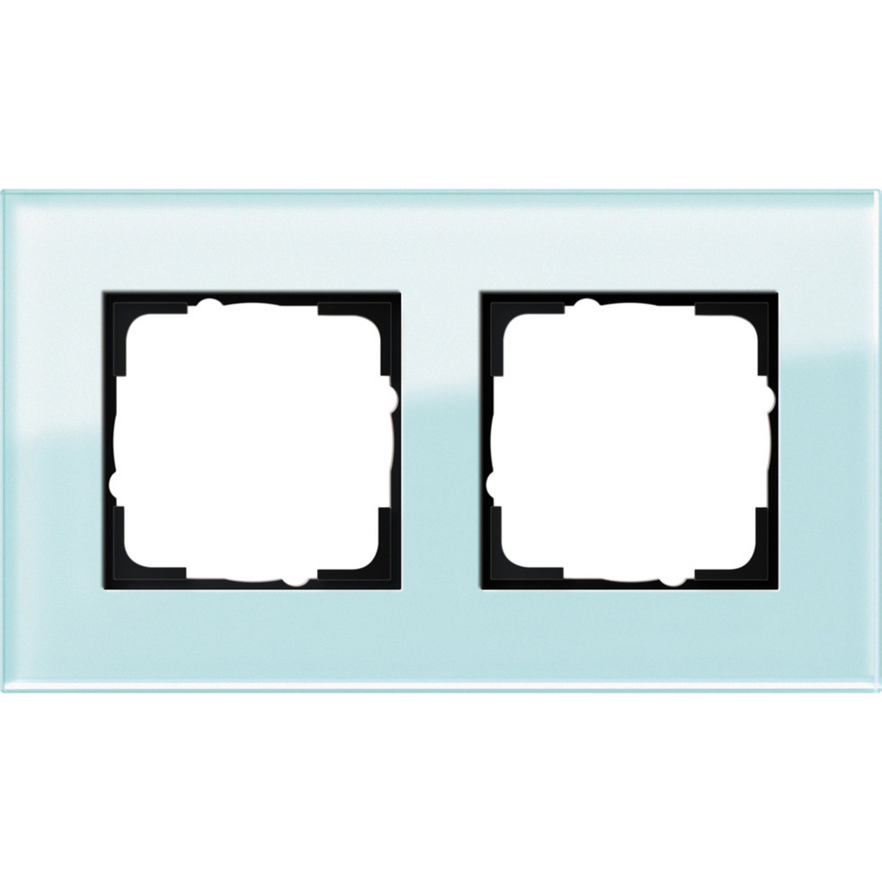Abdeckrahmen 2-fach Glas Esprit System 55, Unterputzmontage, glänzend, IP21