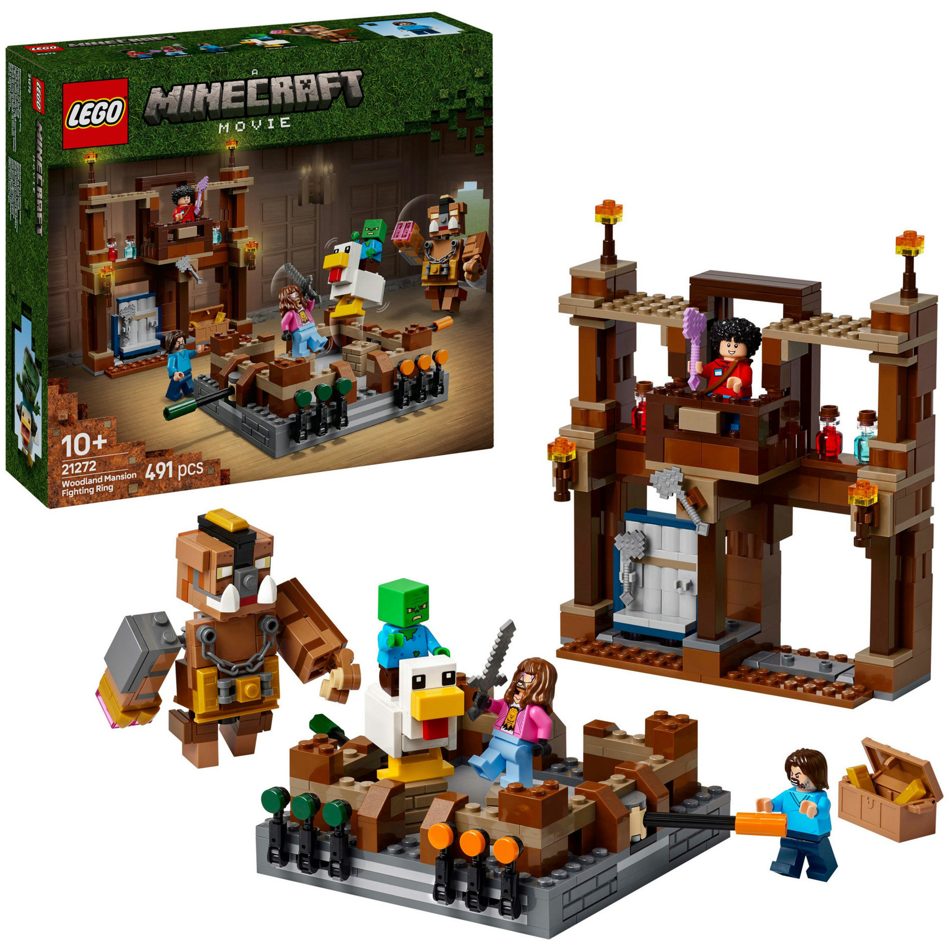 21272 Minecraft Waldanwesen mit Boxring, Konstruktionsspielzeug