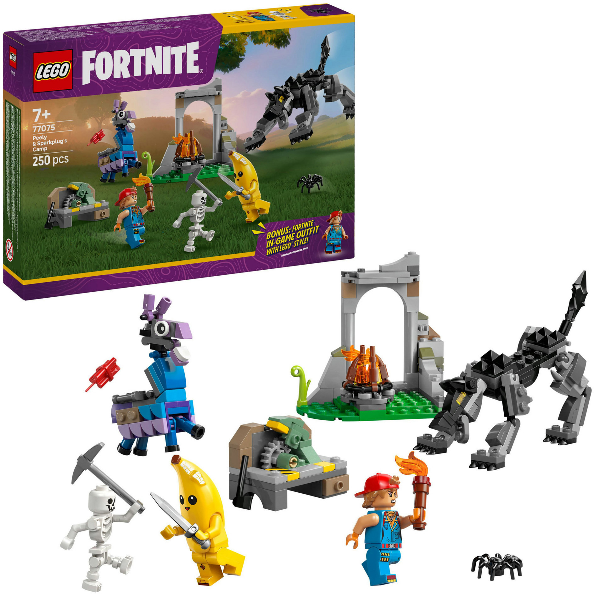 77075 Fortnite Das Lager von Schali und der Zündkerzenkünstlerin, Konstruktionsspielzeug