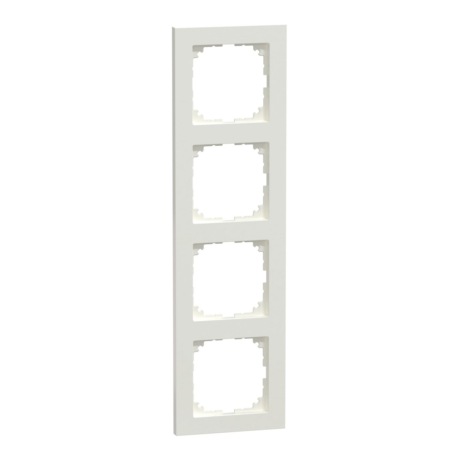 Rahmen vierfach, Typ MEG4040-3619, Abdeckrahmen aus Thermoplast, glänzend, IP20, IK02