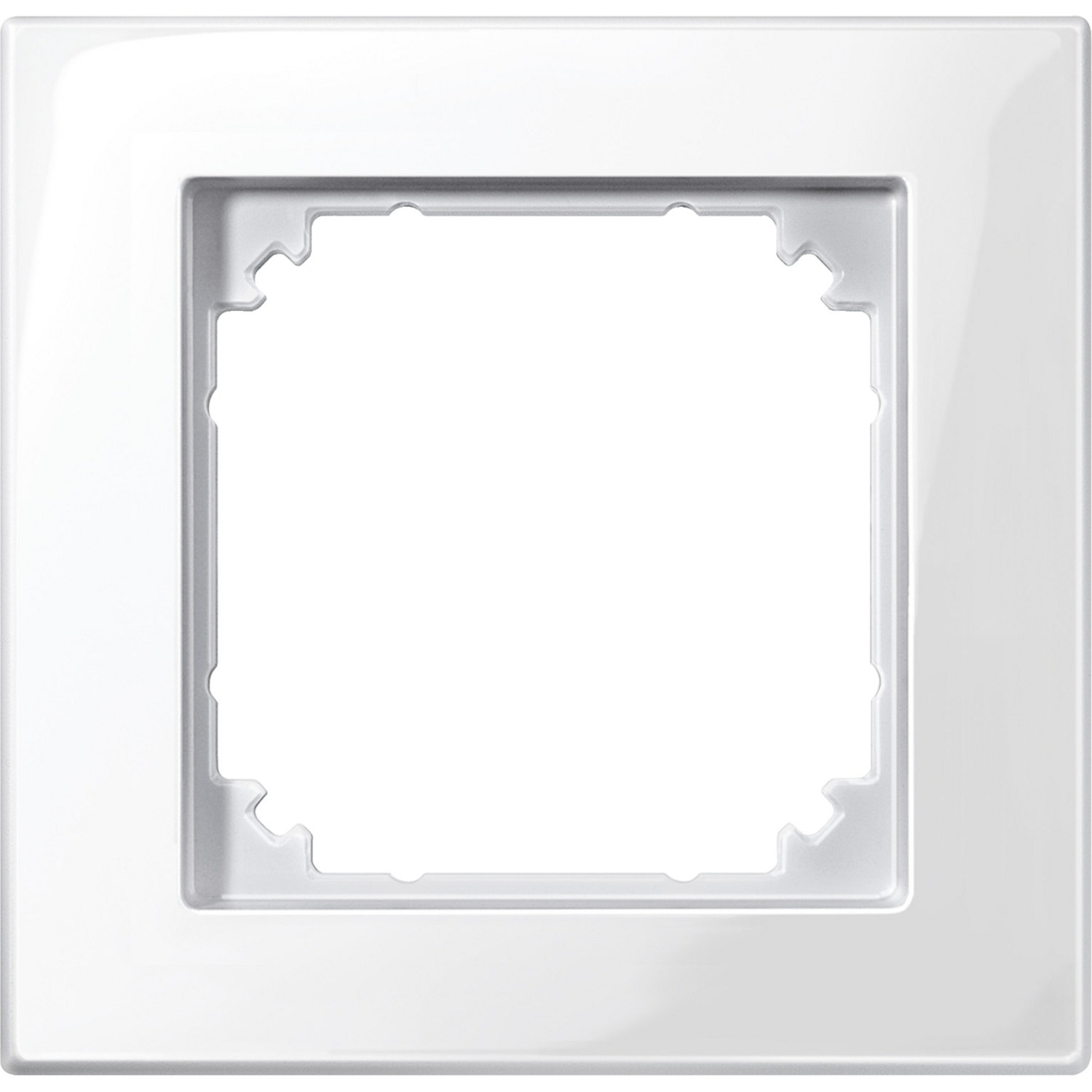 M-PLAN Rahmen 1-fach polarweiß glänzend Thermoplast Abdeckrahmen 515119