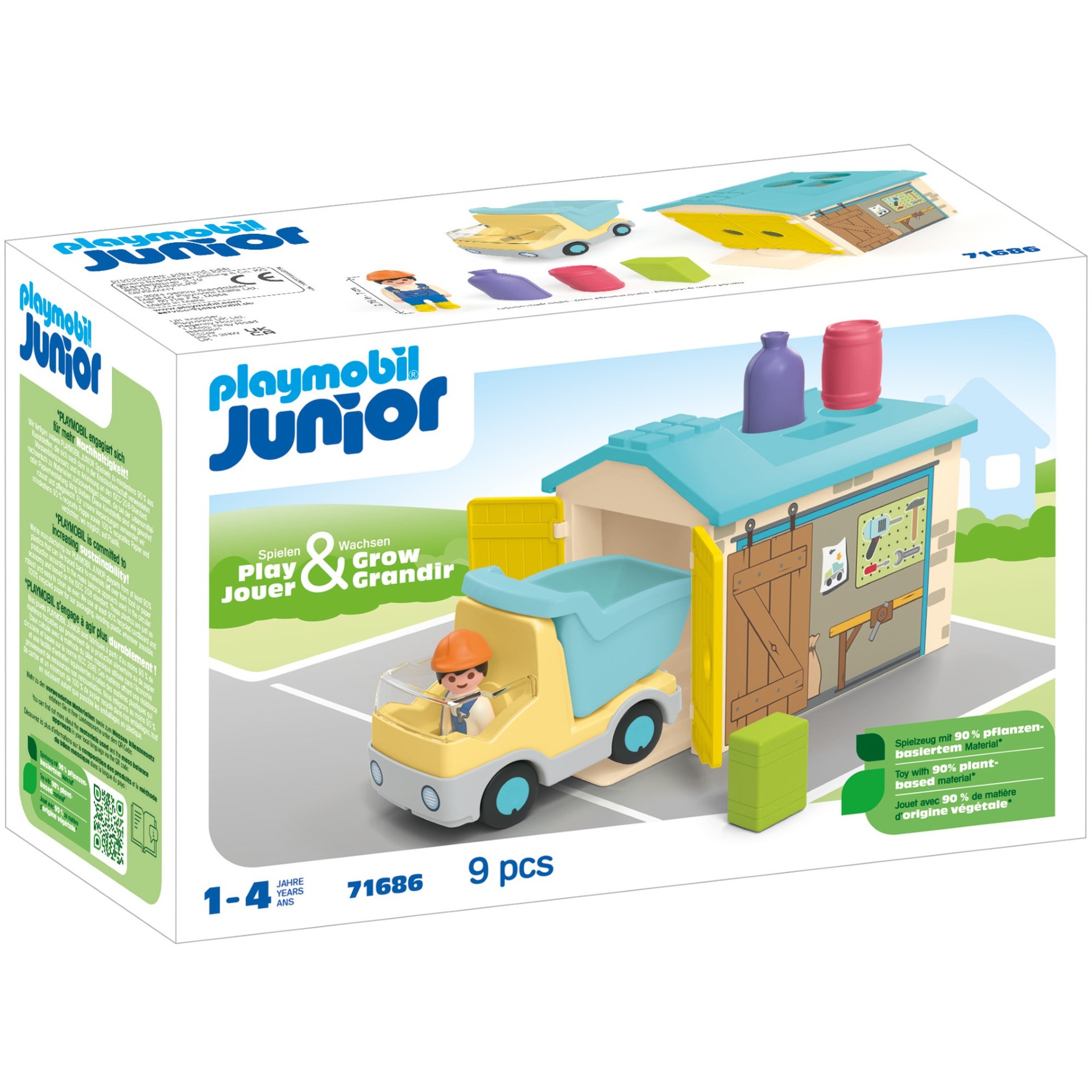 PLAYMOBIL 71686 Junior: LKW mit Sortiergarage, Konstruktionsspielzeug | 04008789716866 PLAYMOBIL 71686 Junior: LKW mit Sortiergarage, Konstruktionsspielzeug | 04008789716866
