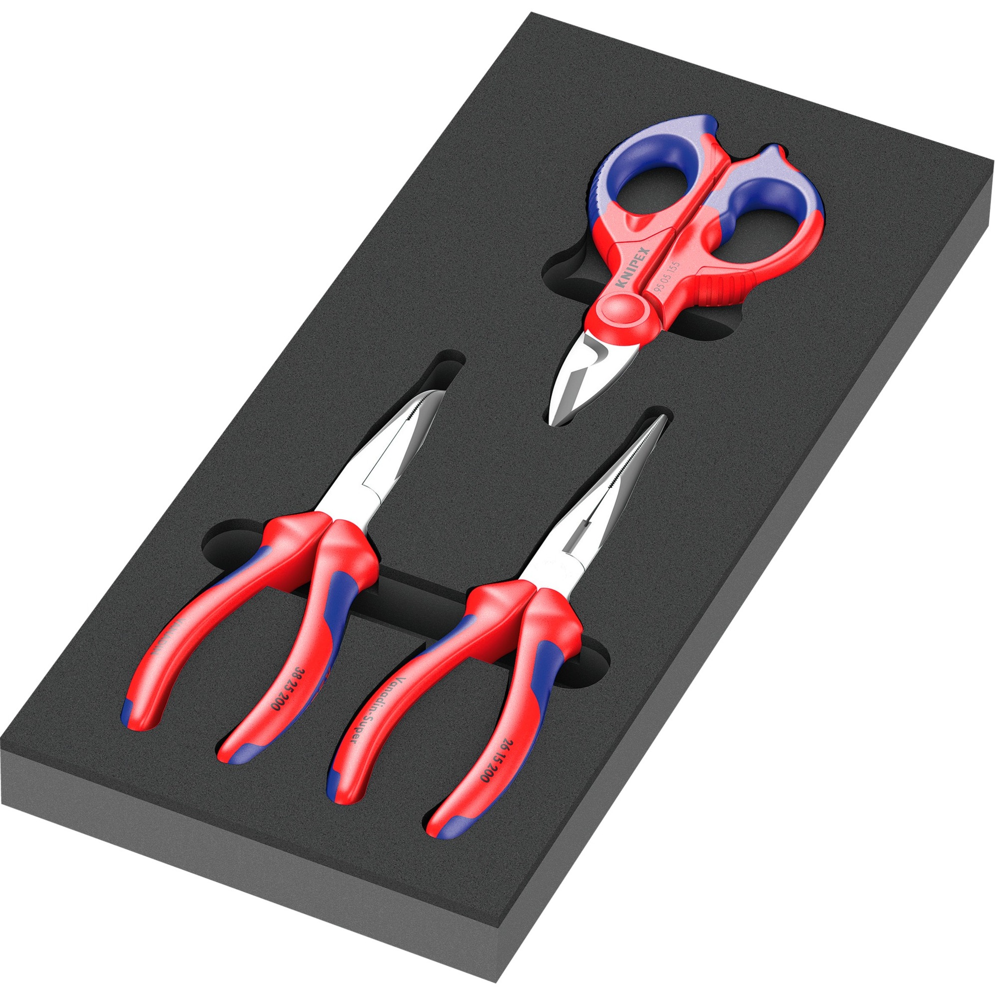 9781 Schaumstoffeinlage KNIPEX Zangen Set 2, 3‑teilig, Zangen-Set