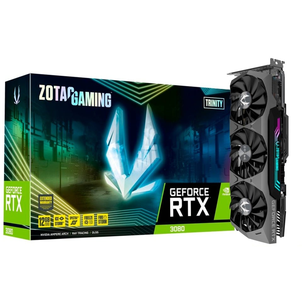 Zotac Geforce RTX 3080 Trinity LHR, Grafikkarte | 04895173624643 Zotac Geforce RTX 3080 Trinity LHR, Grafikkarte | 04895173624643