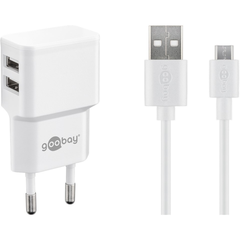 Micro-USB Dual-Ladeset 18 Watt, Ladegerät