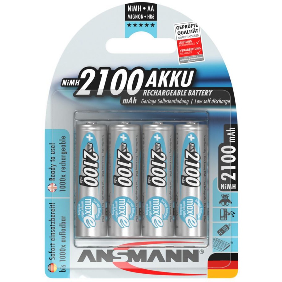 Ansmann maxE 2100mAh NiMh, Akku | 04013674350520 Ansmann maxE 2100mAh NiMh, Akku | 04013674350520