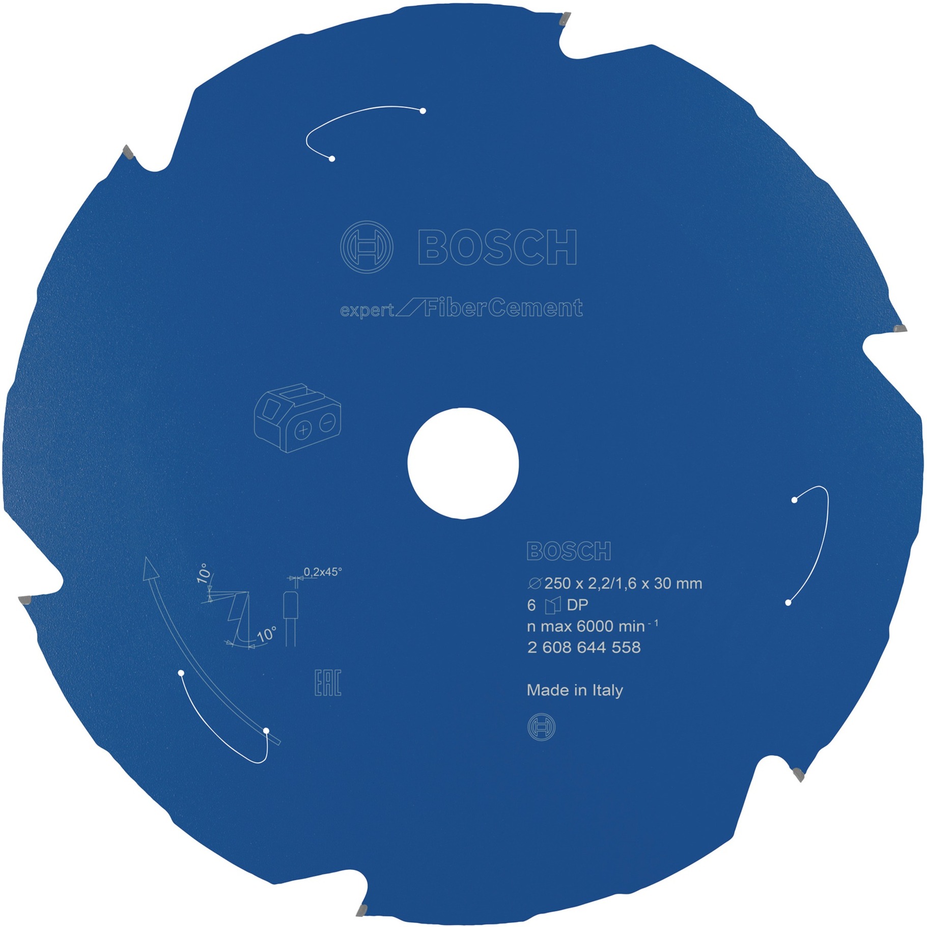 EXPERT Fibre Cement Kreissägeblatt, Ø 250mm, 6Z