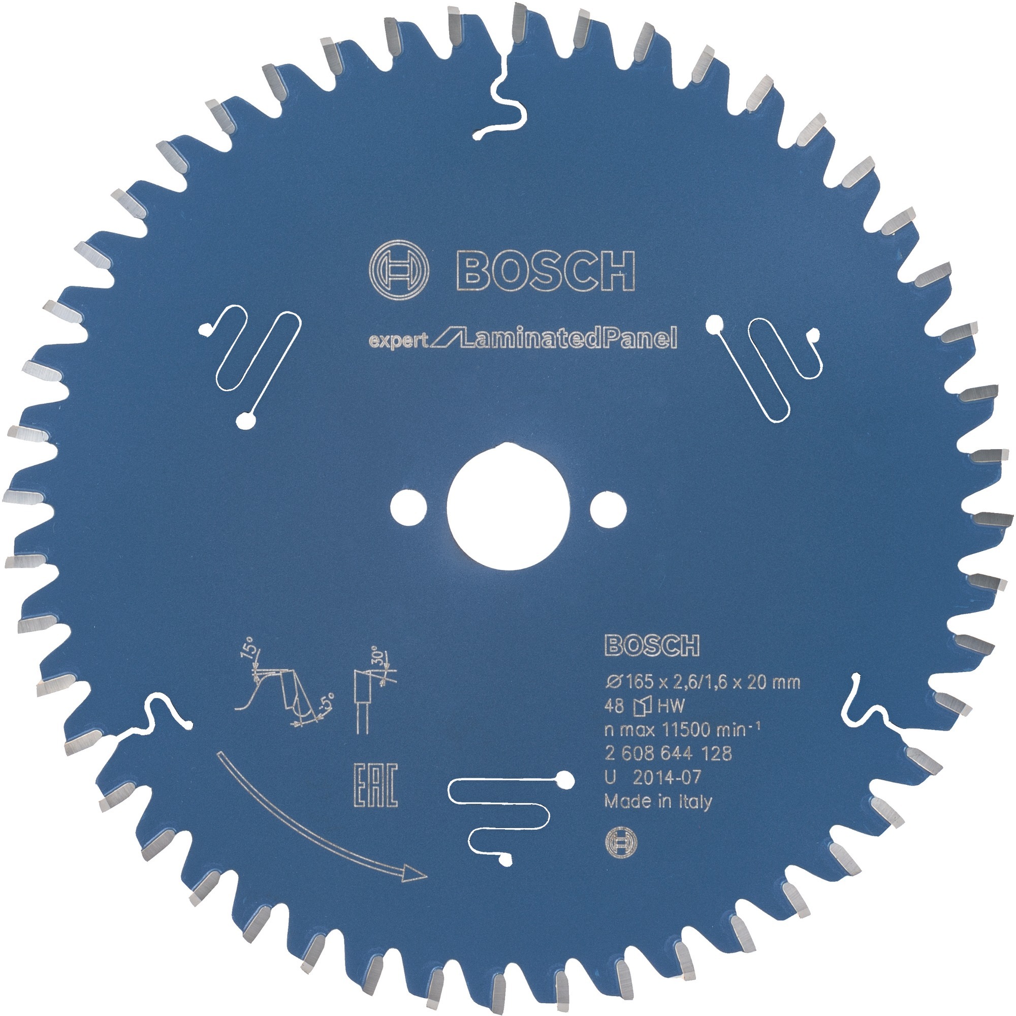 Kreissägeblatt Expert for Laminated Panel, Ø 165mm, 48Z