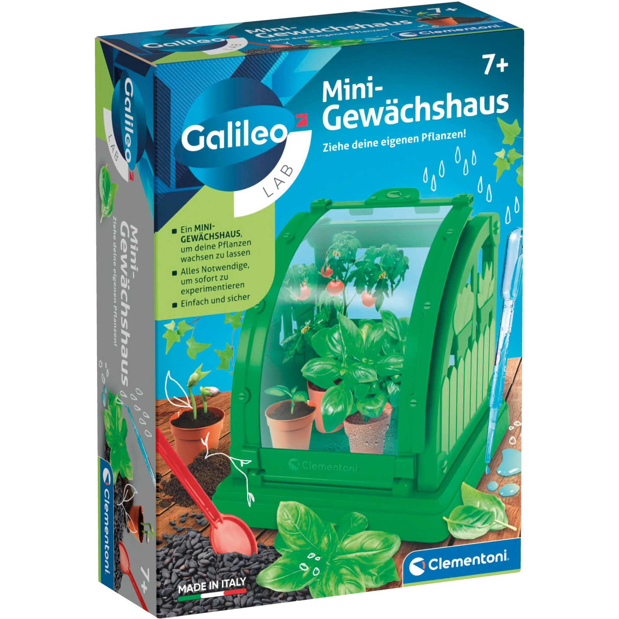 Mini-Gewächshaus Galileo, Experimentierkasten