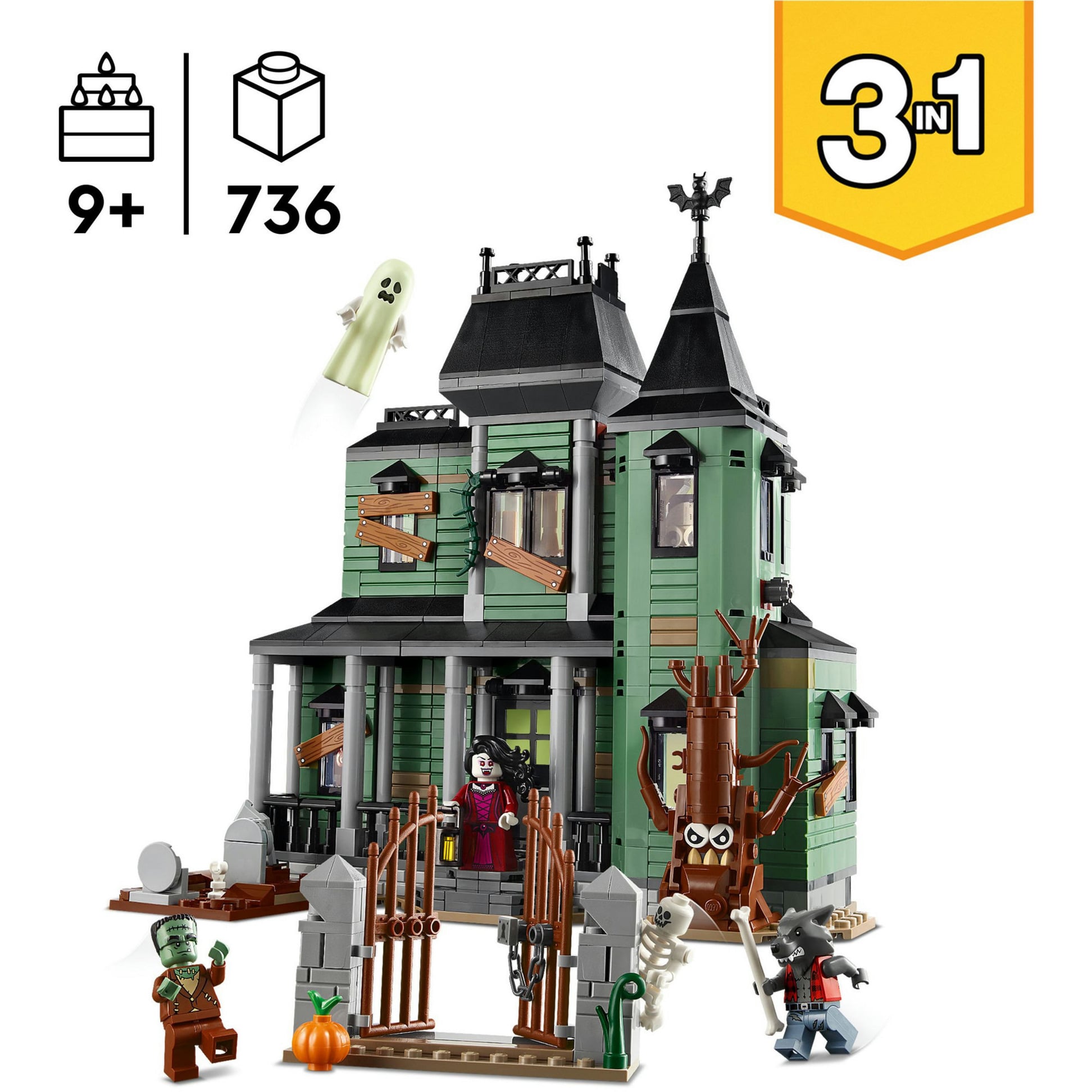 LEGO 31167 Creator 3-in-1 Geisterhaus, Konstruktionsspielzeug