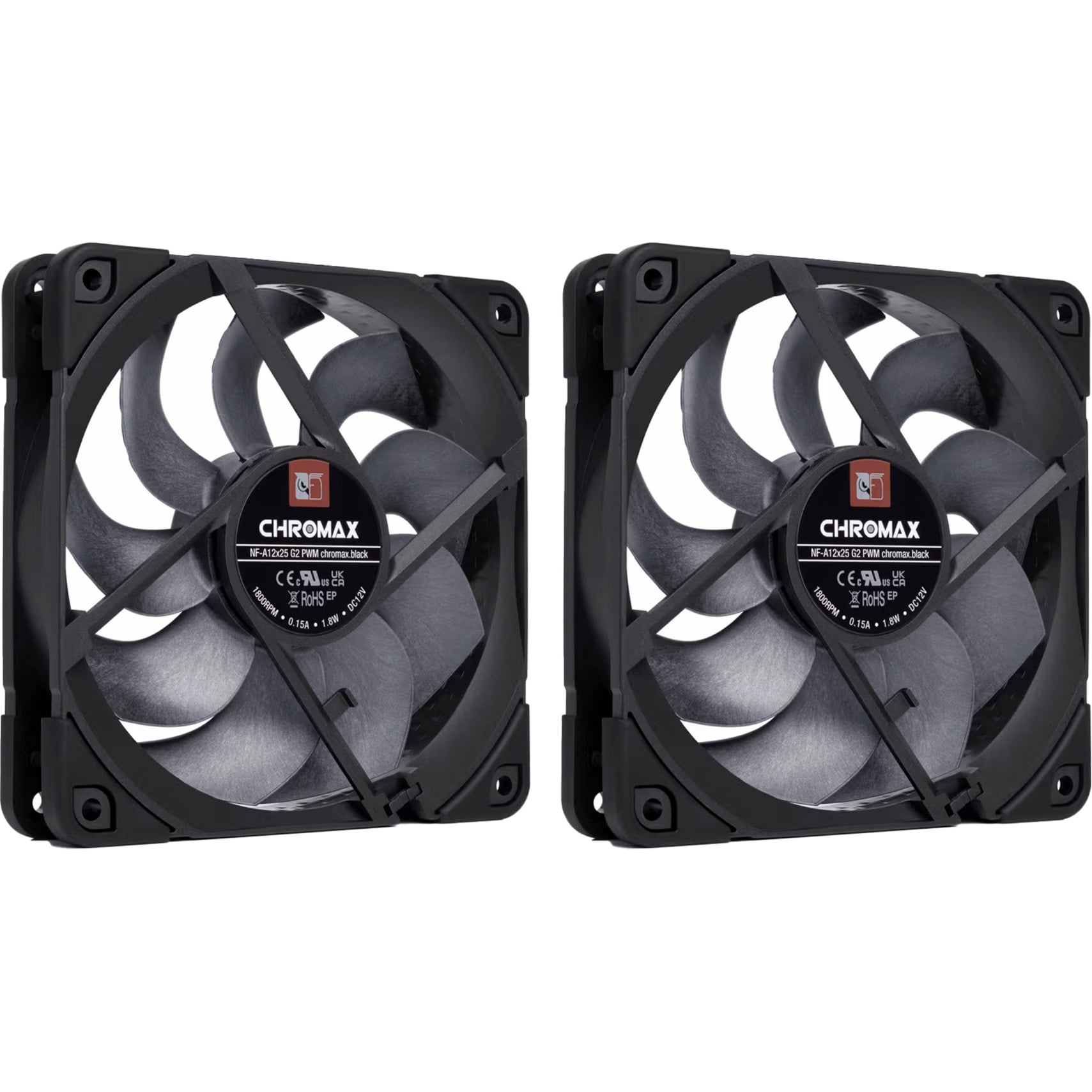 NF-A12x25 G2 PWM Sx2-PP chromax.black, Gehäuselüfter