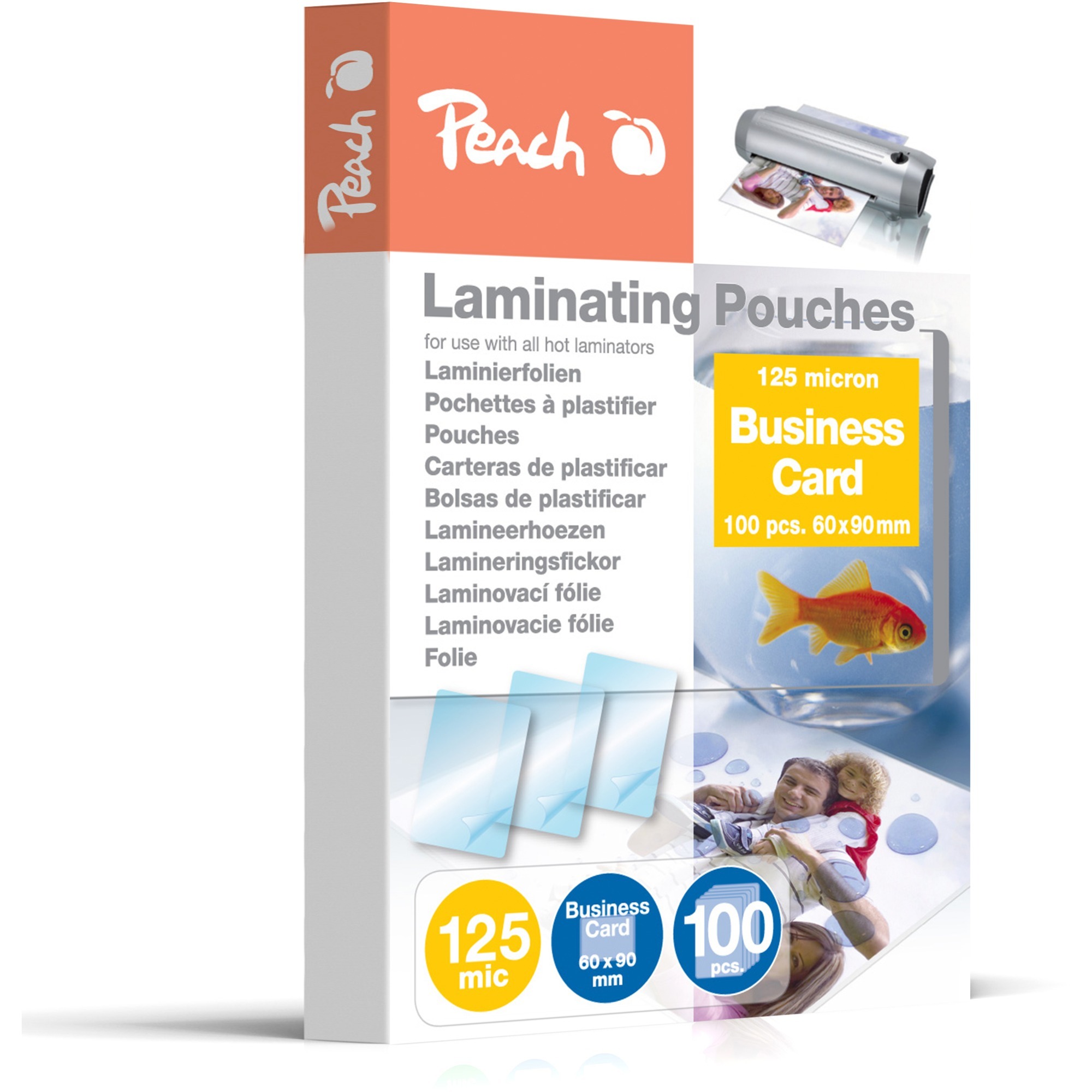 Peach Laminierfolie 60x90mm Business Card 125mic PP525-08, Folien | 07640106495282 Peach Laminierfolie 60x90mm Business Card 125mic PP525-08, Folien | 07640106495282