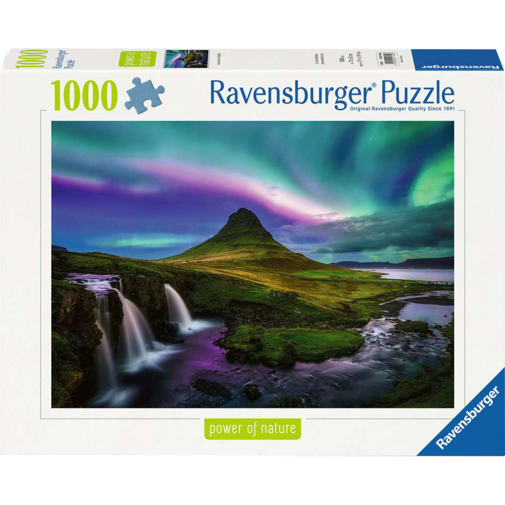 Puzzle Power of Nature - Nordlichter über Kirkjufell