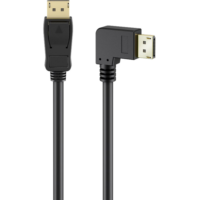 Kabel DisplayPort Stecker 90° > DisplayPort Stecker, 8K / 144Hz
