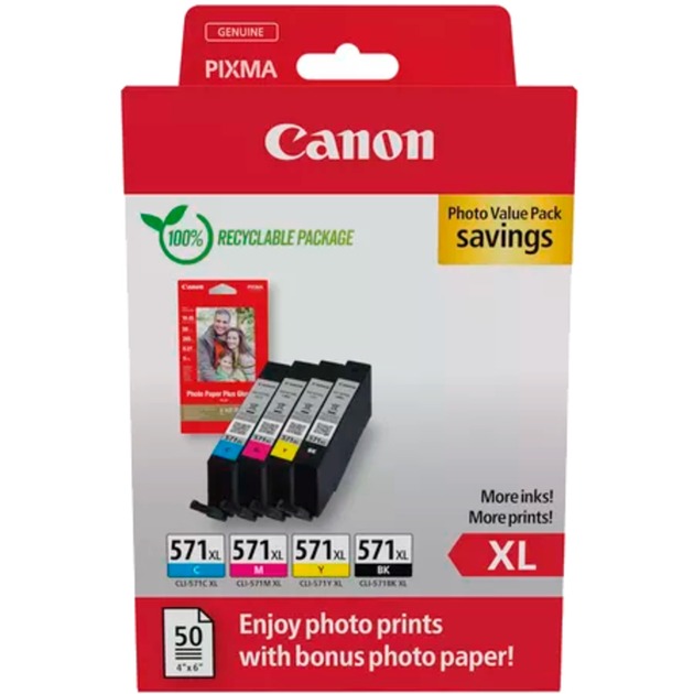 Canon Tinte Photo Value Pack CLI-571XL | 08714574679204