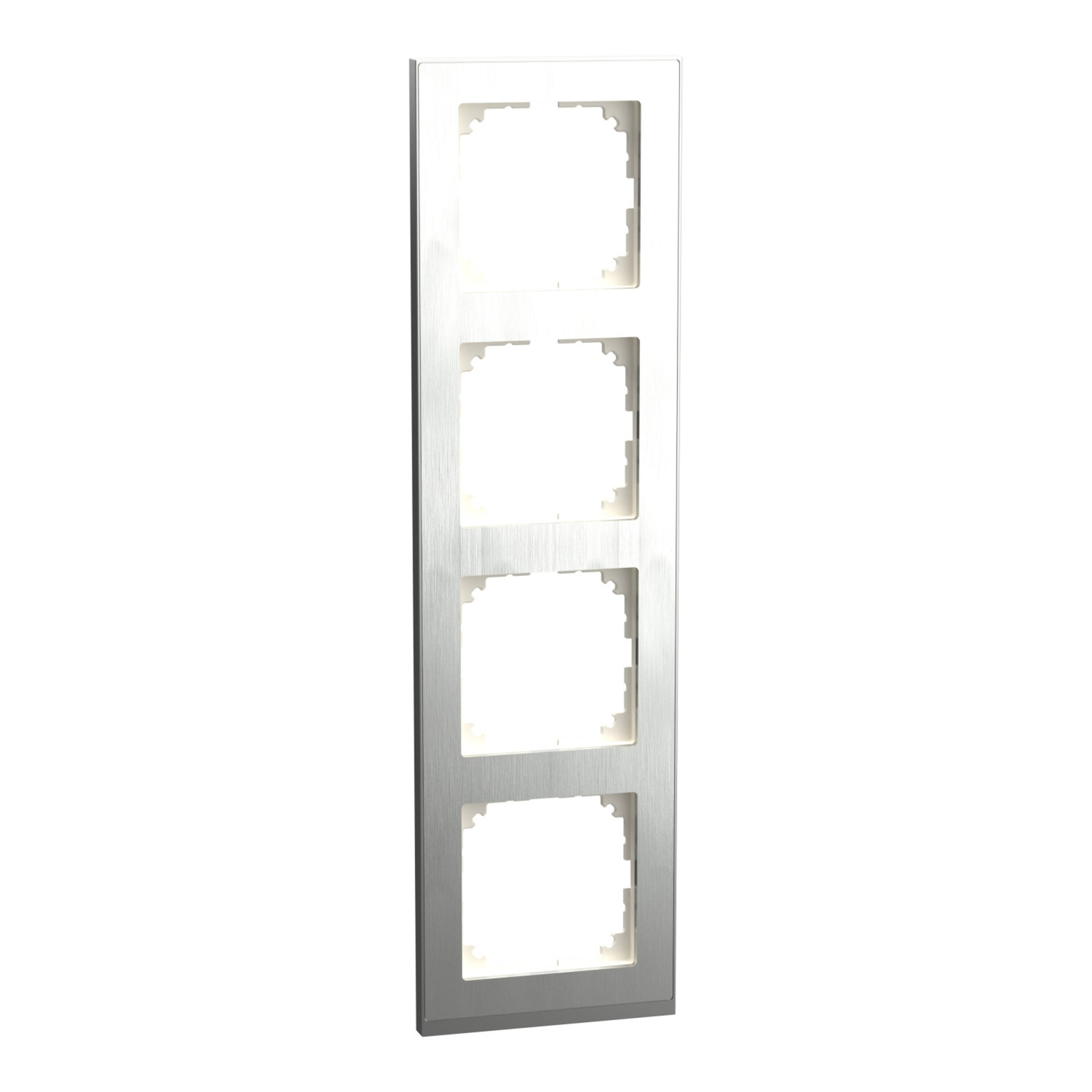 Decor-Rahmen vierfach mit Montagerichtung horizontal und vertikal, Kunststoff, matt, Schutzart IP20