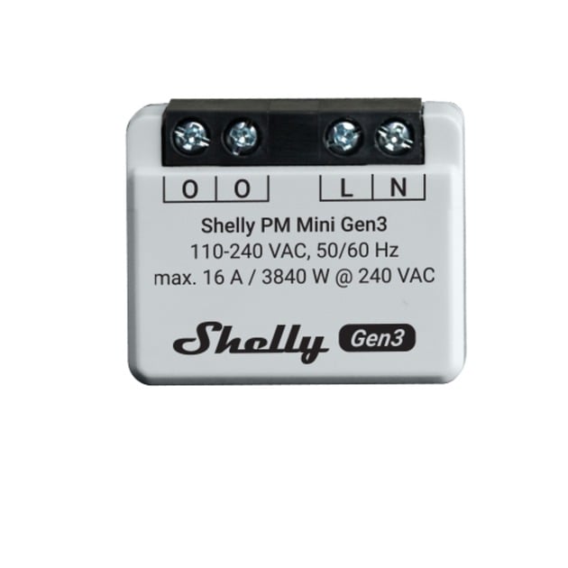 Shelly Plus PM Mini Gen.3  WLAN BT, Messgerät | 03800235261613