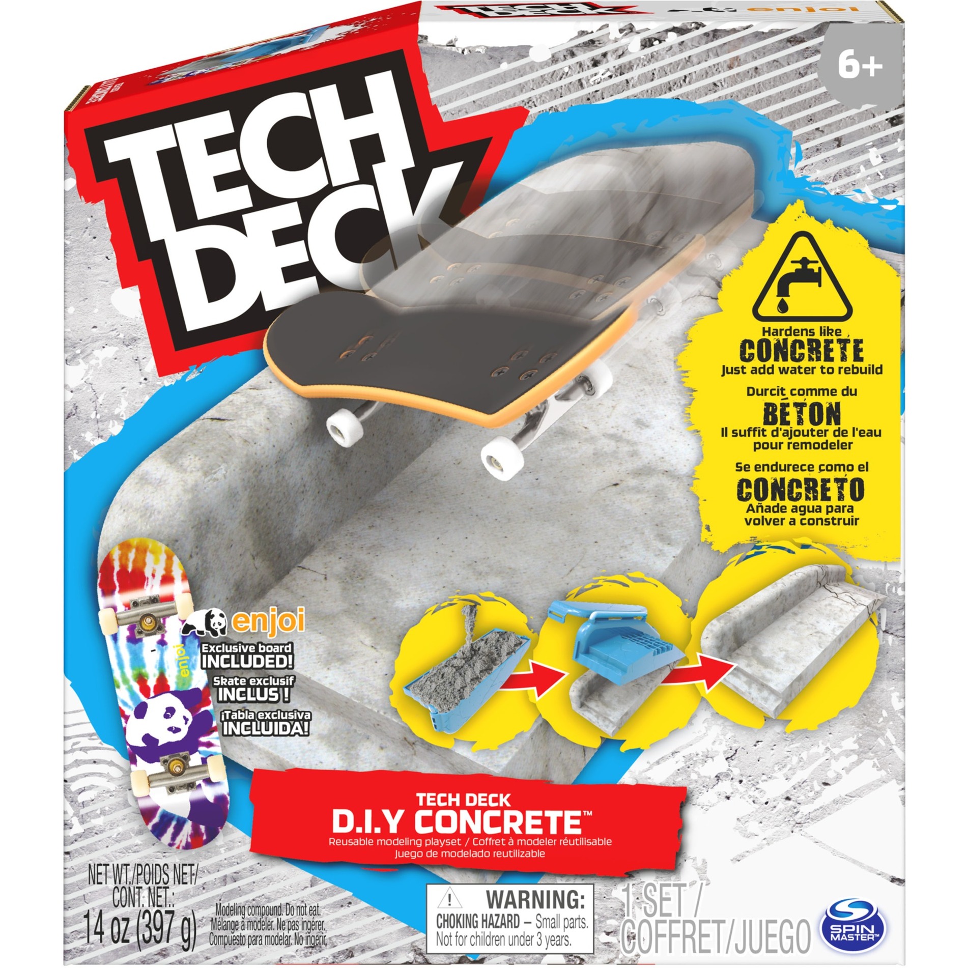 Tech Deck - Concrete Fingerboard-Rampe zum Selberbauen, Spielfahrzeug