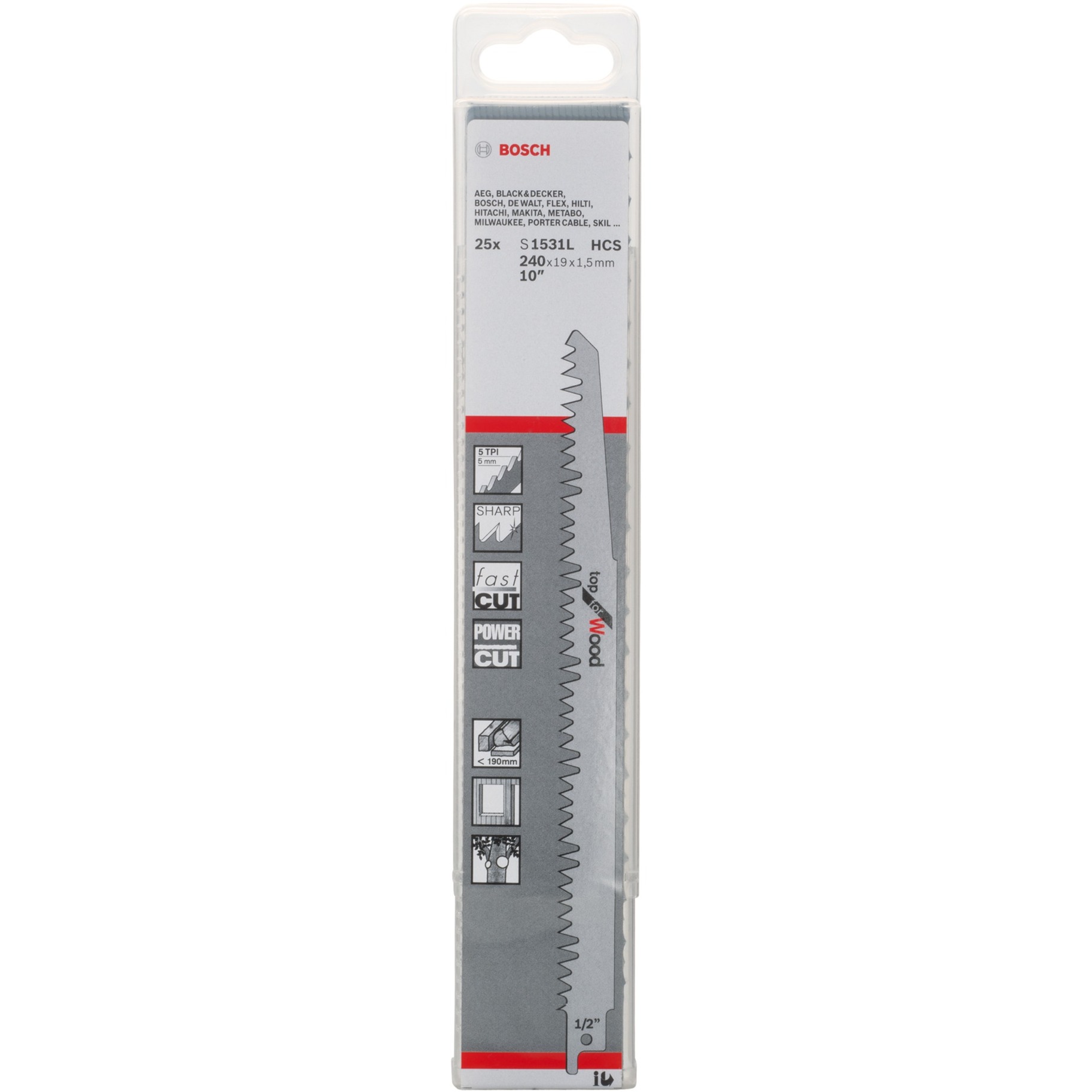 Säbelsägeblatt S 1531 L Top for Wood, 25 Stück