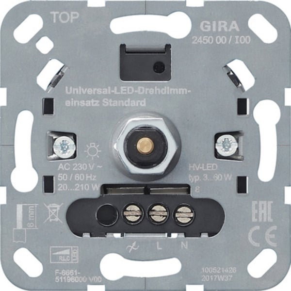 LED Universal-Dimmereinsatz Standard Typ 245000 für Glühlampen und LED-Lampen
