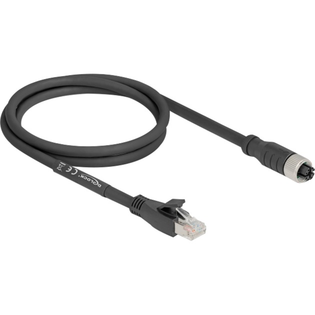 M12 Kabel X-kodiert 8 Pin Buchse > RJ-45 Stecker, Cat.5e S/FTP