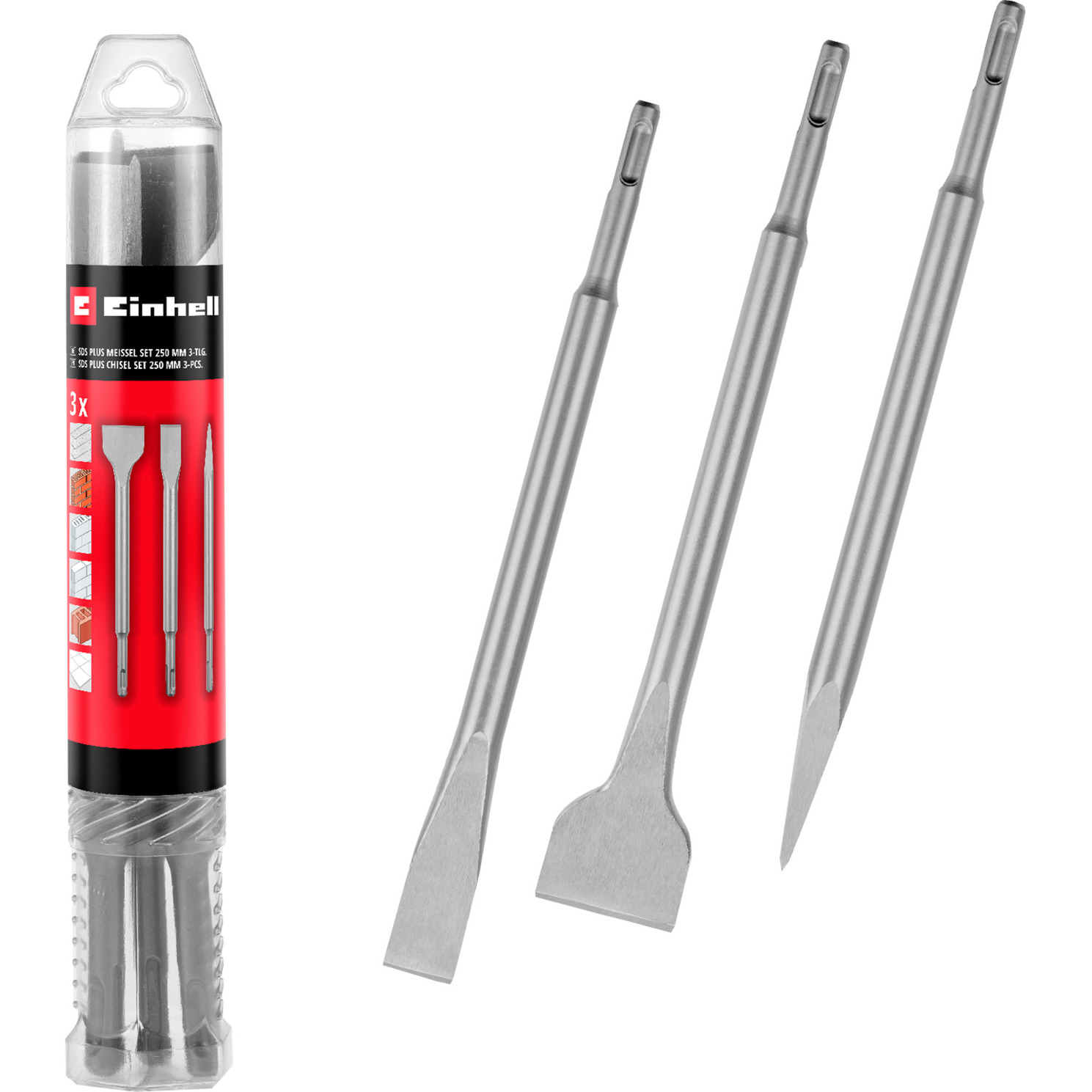 SDS-plus Meißel-Satz 250mm, 3-teilig
