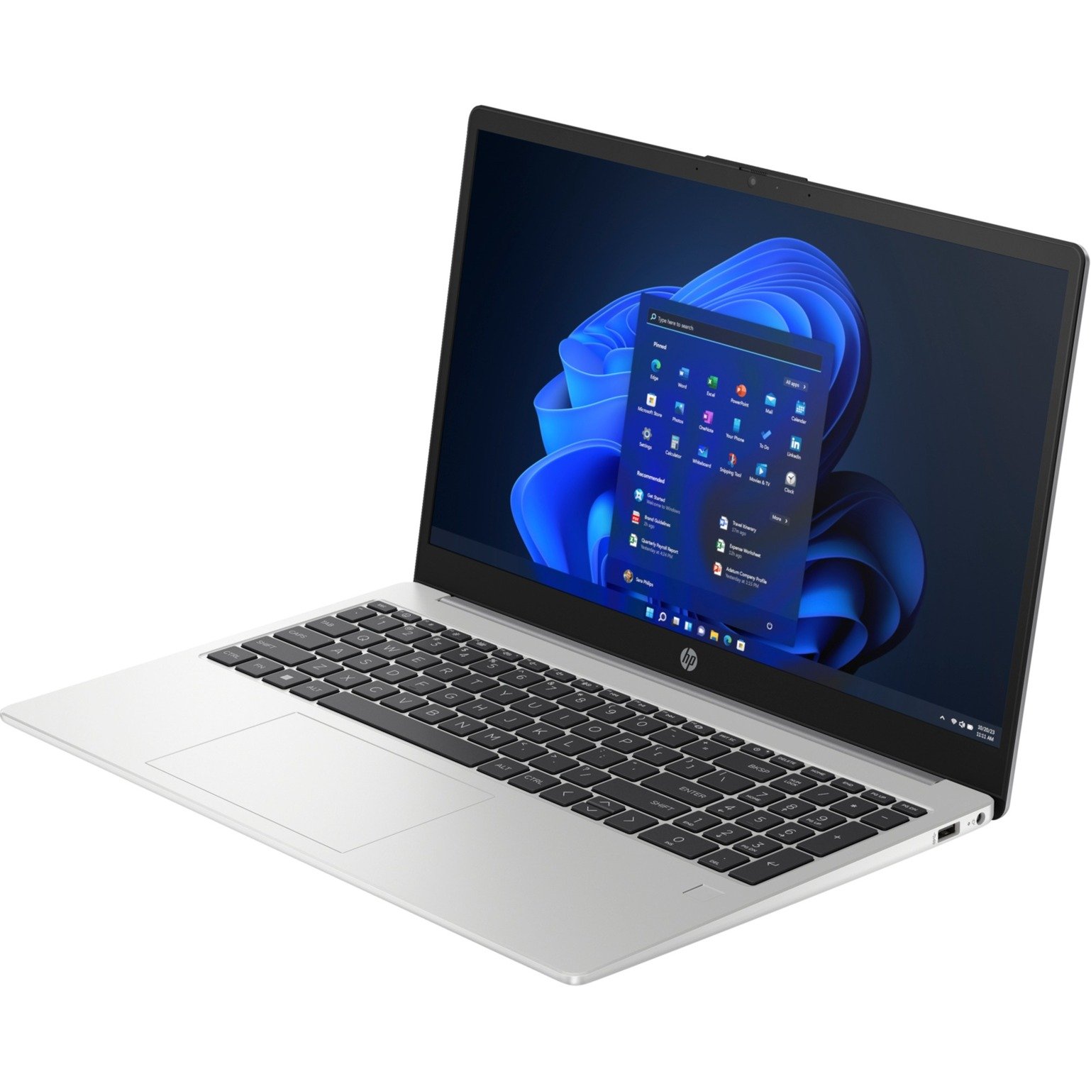 HP 250 G10 (9G843ES), Notebook silber, Intel® Core™ i7-1355U, Intel® Iris® Xe Graphics, 16 GB DDR4, 512 GB (512 GB SSD), ohne Betriebssystem