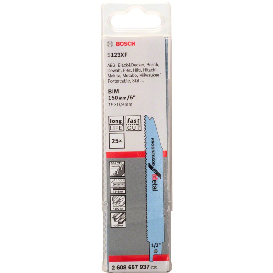 Bosch Säbelsägeblatt S 123 XF Progressor for Metal, 25 Stück | 03165140695404 Bosch Säbelsägeblatt S 123 XF Progressor for Metal, 25 Stück | 03165140695404