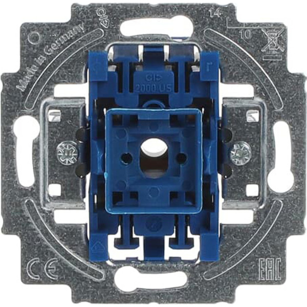 Wippschalter-Einsatz Kreuzschalter 230 Volt 10 Ampere Typ 2000/7 US