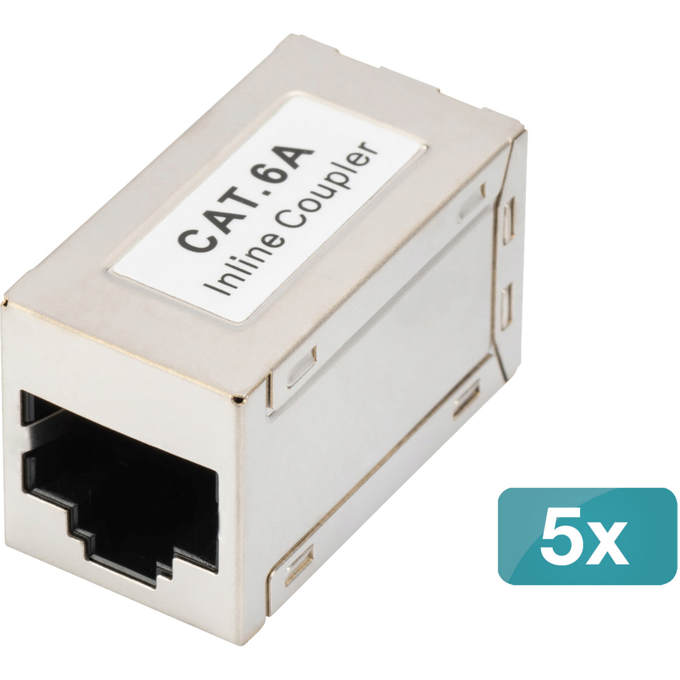 CAT 6A Modulare Kupplung, geschirmt, 5 Stück, Keystone-Modul