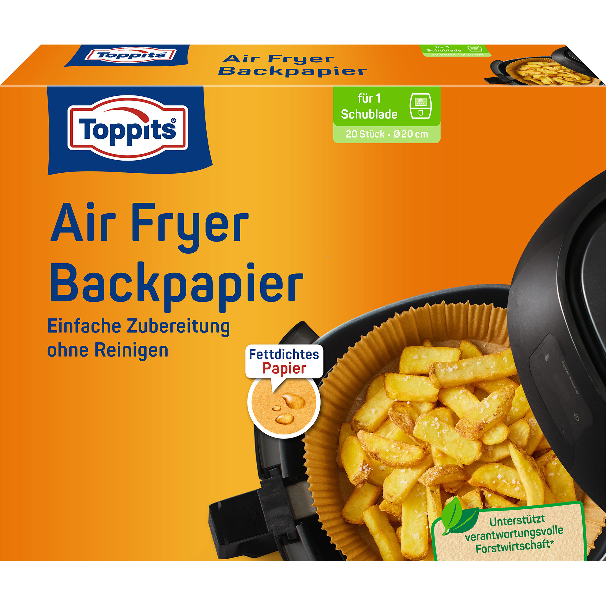 Toppits Backpapier für Airfryer