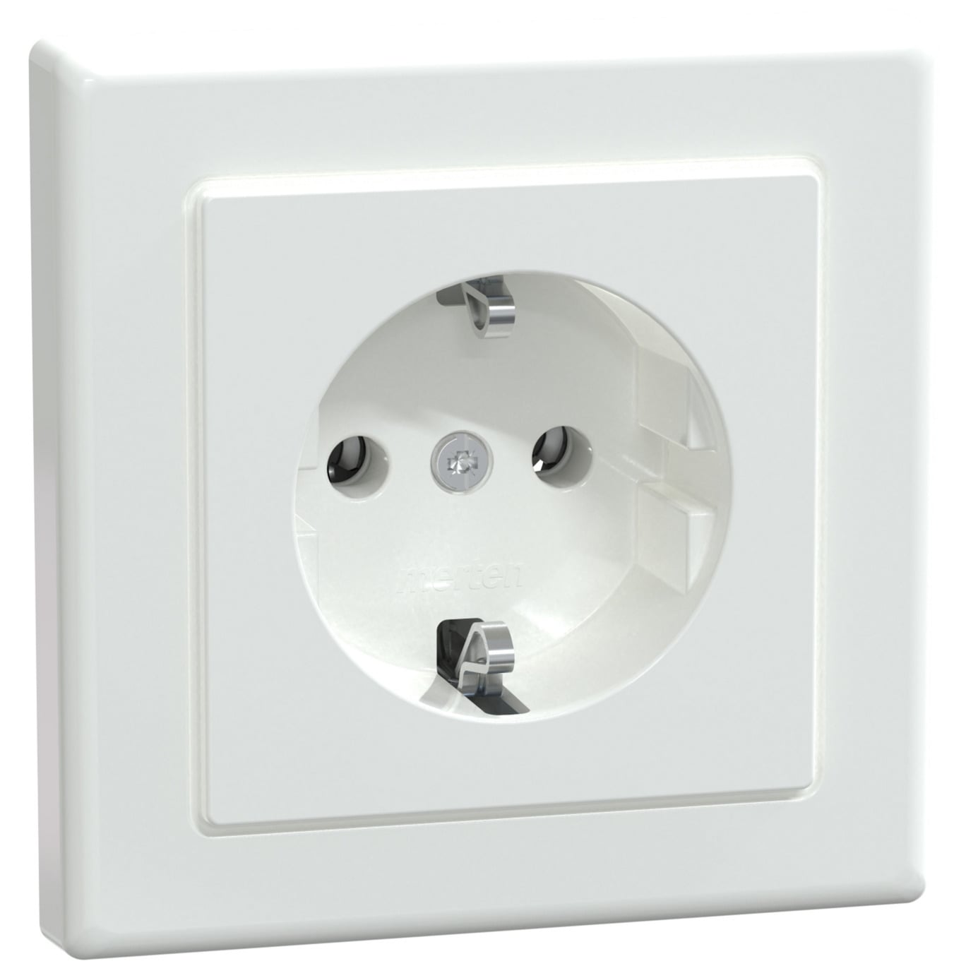 Schutzkontakt-Steckdose mit voller Abdeckplatte, Unterputz, 16 Ampere, 250 Volt