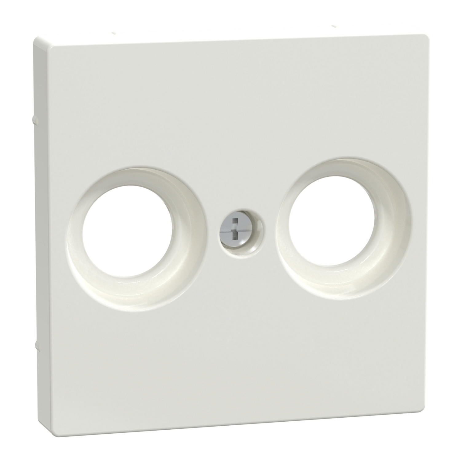 Zentralplatte für Antennendose, Unterputz, Kunststoff, matt, 56 x 56 x 9 Millimeter