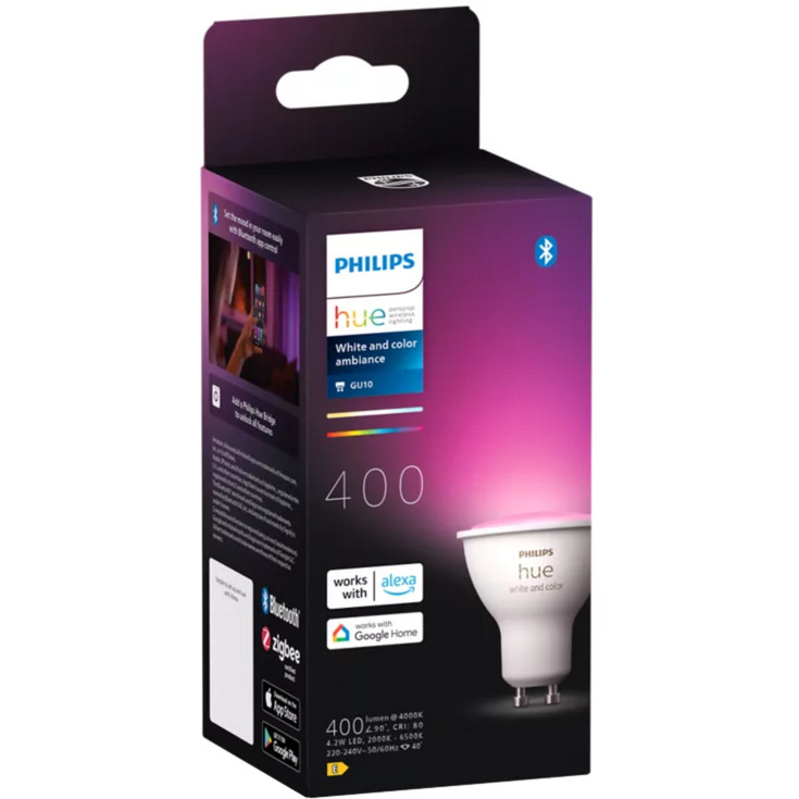 White & Color Ambiance GU10 Smarter Spot 400 lm, LED-Lampe