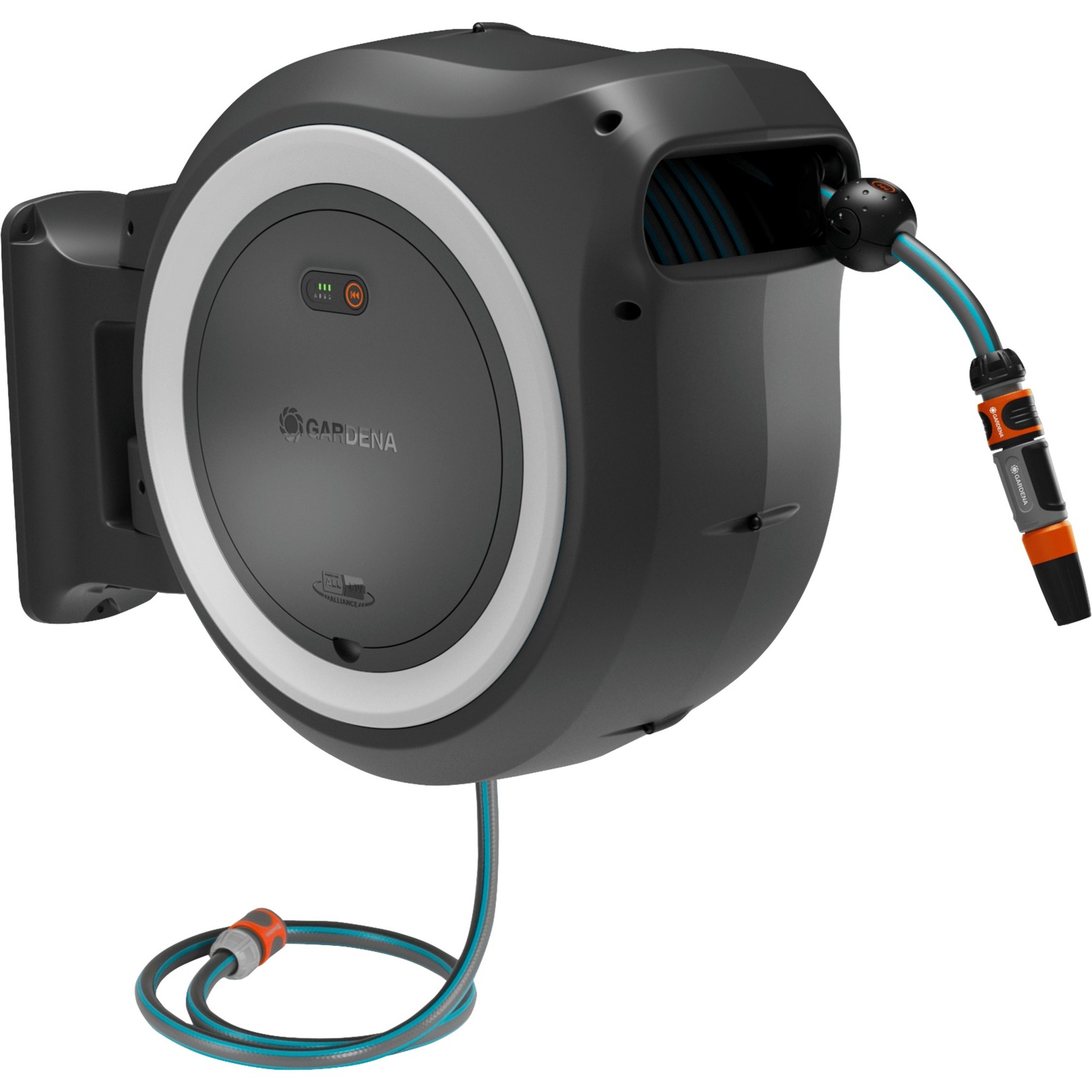 Gardena Akku-Wand-Schlauchbox PowerRoll XL 18V P4A, 35 Meter, Schlauchtrommel | 04066407002418 Gardena Akku-Wand-Schlauchbox PowerRoll XL 18V P4A, 35 Meter, Schlauchtrommel | 04066407002418