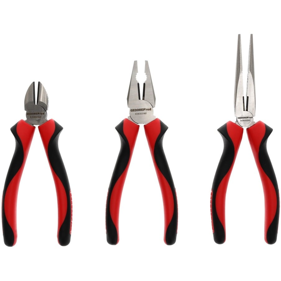 Gedore red Zangen-Satz 2K-Griff, 3-teilig, Zangen-Set | 04060833011556 Gedore red Zangen-Satz 2K-Griff, 3-teilig, Zangen-Set | 04060833011556