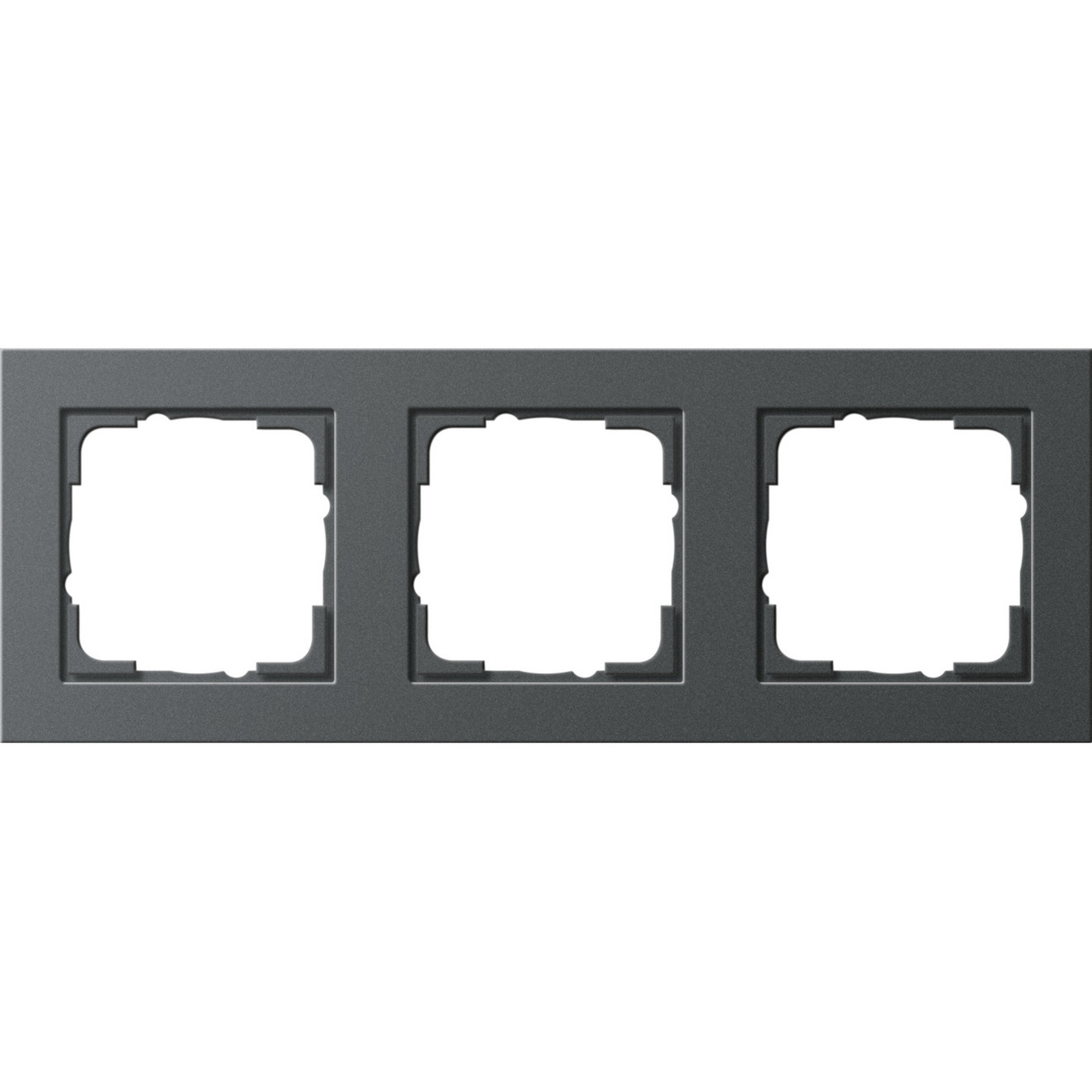 Abdeckrahmen E2 drei Einheiten horizontal und vertikal, Unterputzmontage, Kunststoff