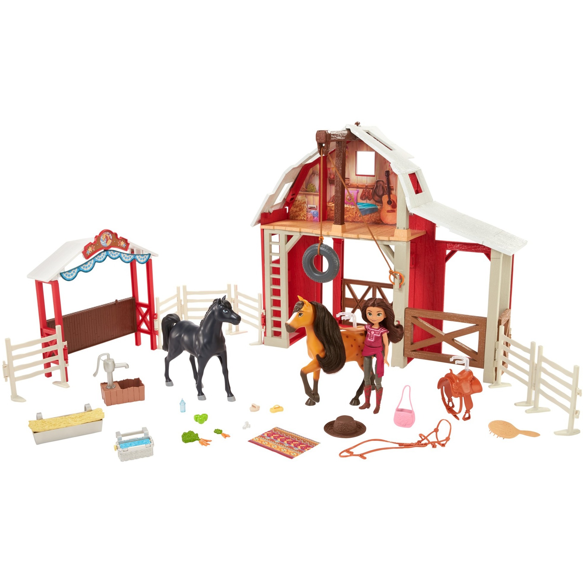 Spielzeug: Mattel Spirit Deluxe Reiterhof Spielset, Puppe