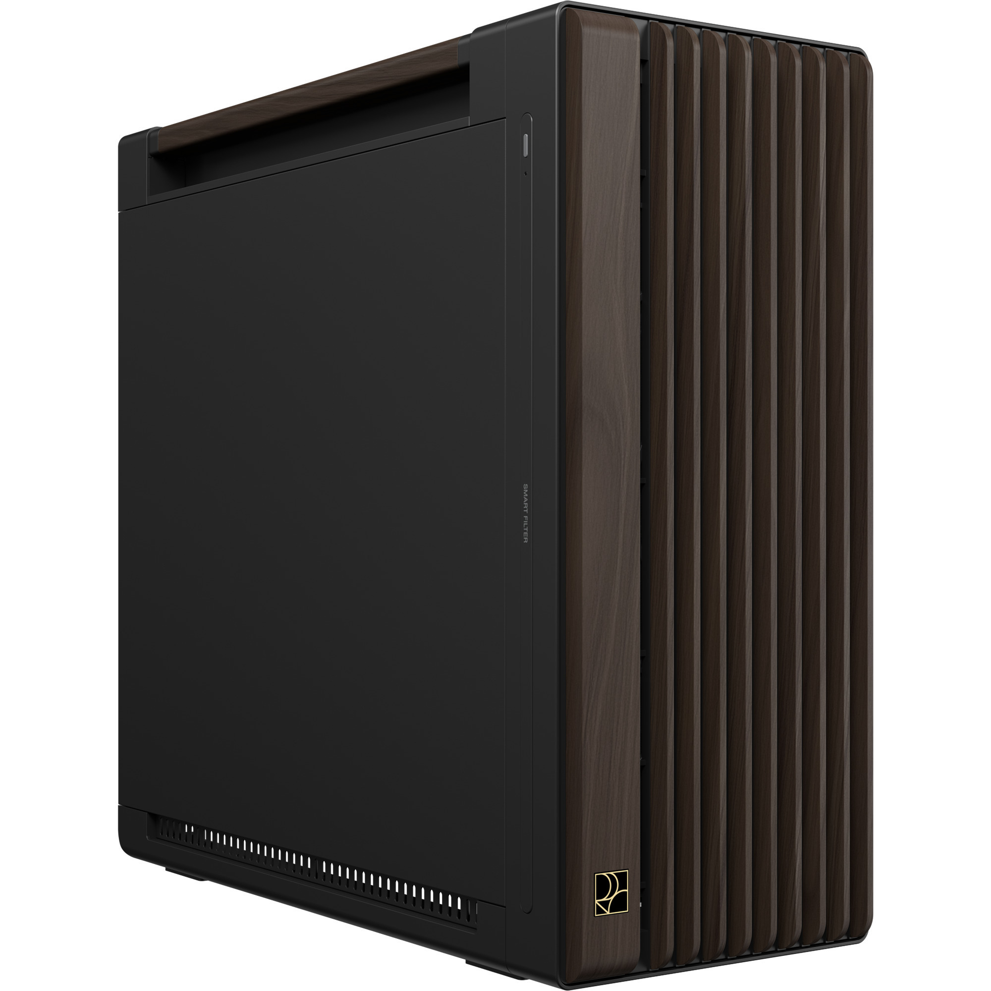 PROART PA602 WALNUT WOOD METAL PWM MODERN BLACK, Tower-Gehäuse