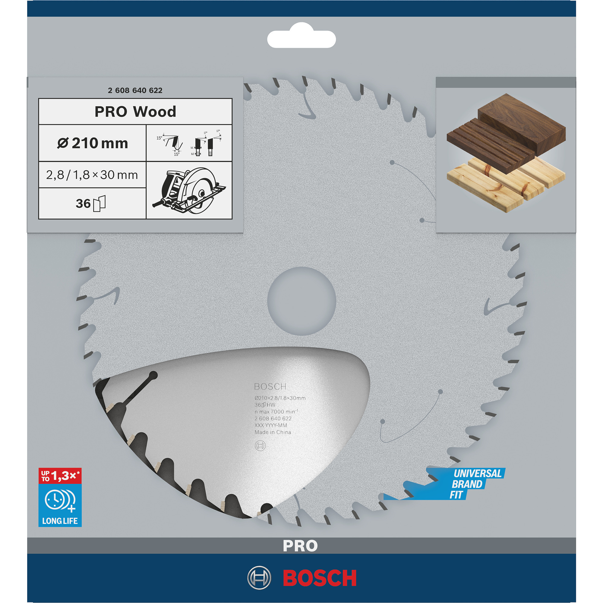 PRO Wood Kreissägeblatt, Ø 210mm, 36Z
