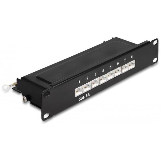 Delock 10″ Patchpanel 8 Port Cat.6A | 04043619668724 Delock 10″ Patchpanel 8 Port Cat.6A | 04043619668724