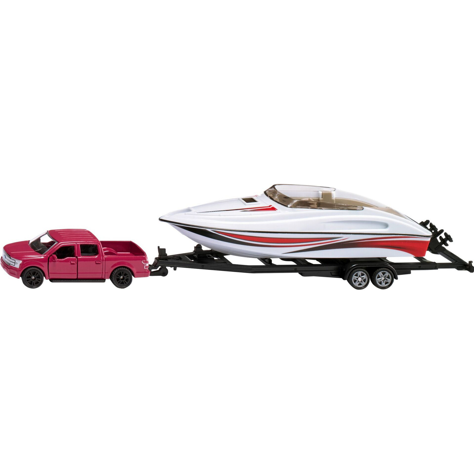 SUPER Ford F150 mit Motorboot, Modellfahrzeug