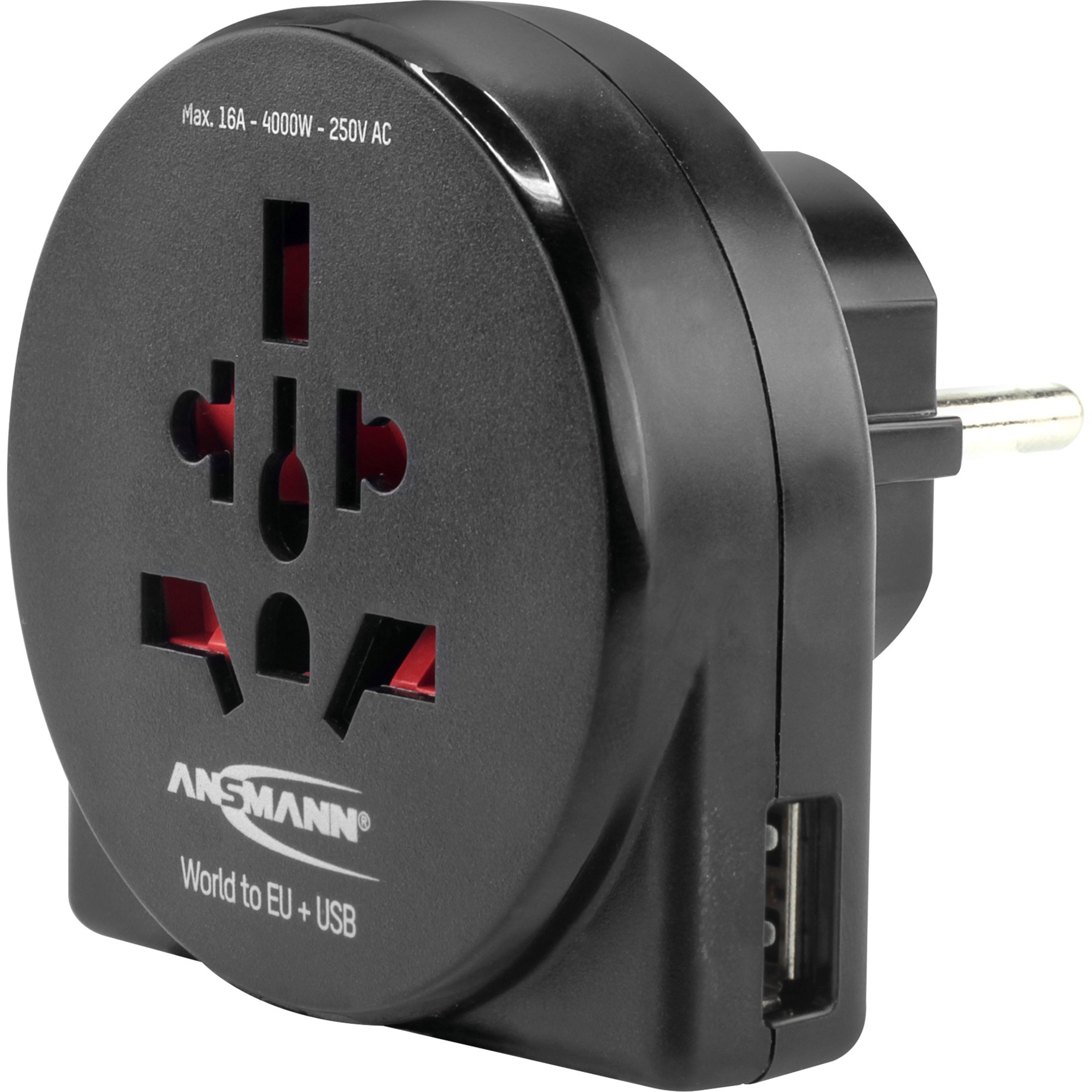 Ansmann Reisestecker World to EU + USB, Adapter | 04013674098187 Ansmann Reisestecker World to EU + USB, Adapter | 04013674098187