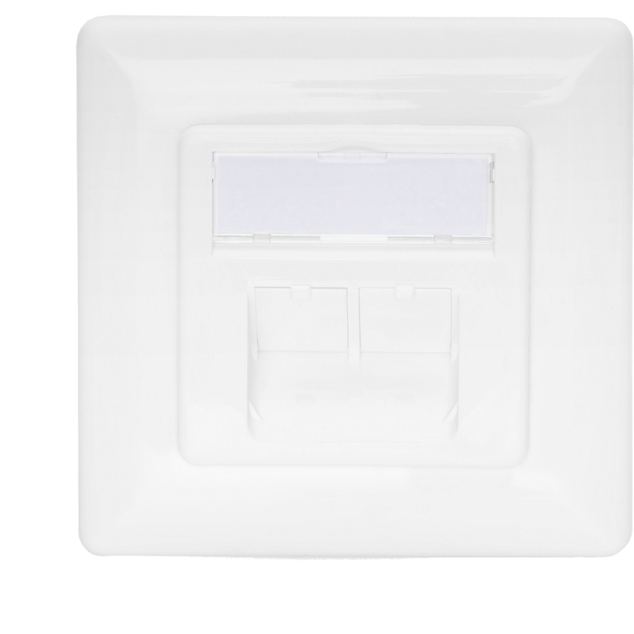 CAT.6A Datenanschlussdose, Unterputz, geschirmt, 2x RJ-45 LSA