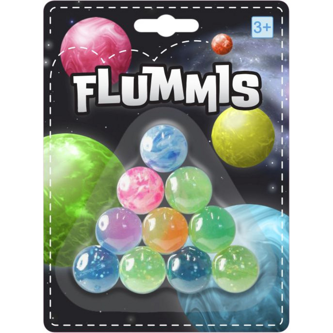 Flummi 25 Millimeter, 10 Stück auf Blisterkarte, Ball