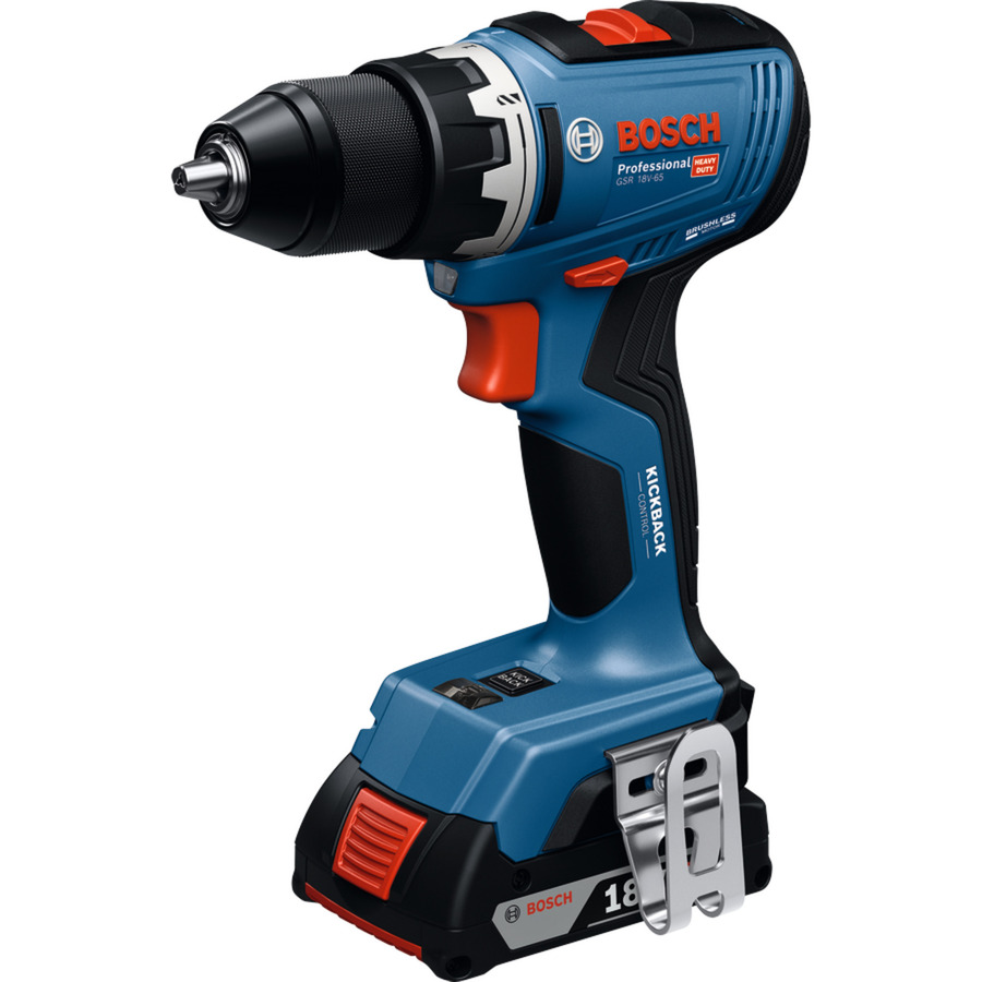 Akku-Bohrschrauber GSR 18V-65 Professional, Profi-Set mit Handwerkzeug